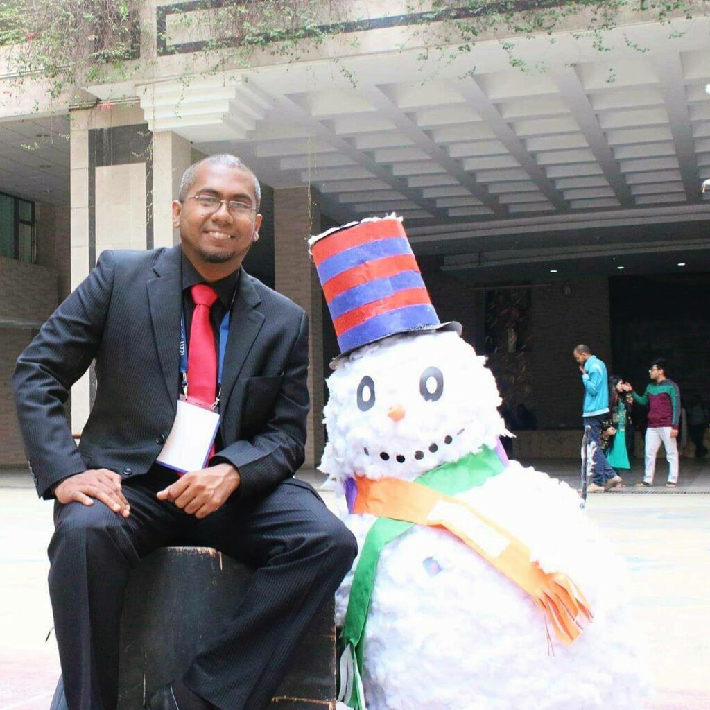 Taufhik with NSU Snowman